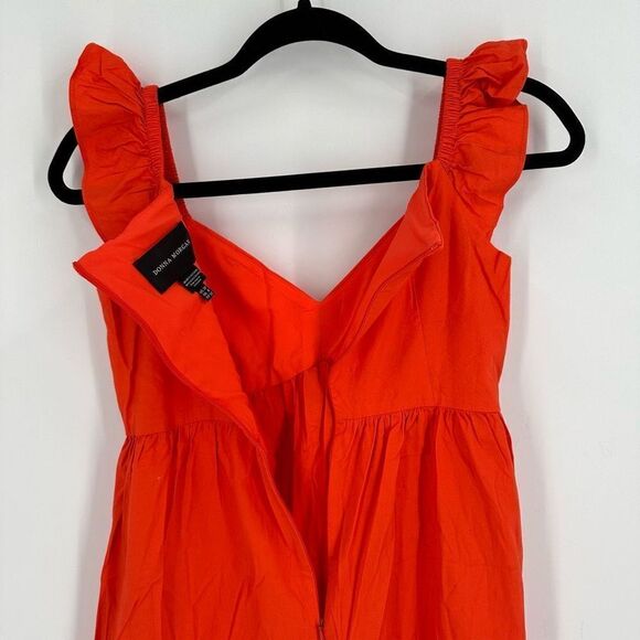 Donna Morgan‎ Colorblock Tiered Trapeze Midi Dress Pink Orange Size 2P Maxi - Picture 9 of 12